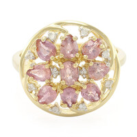 Anillo en oro con Zafiro Padparascha no calentado (AMAYANI)