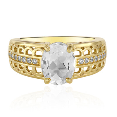 Anillo en plata con Topacio blanco