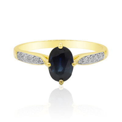 Anillo en oro con Zafiro azul (Adela Gold)