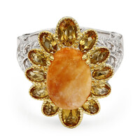 Anillo en plata con Ostra espinosa naranja (Dallas Prince Designs)