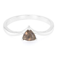 Anillo en plata con Cuarzo ahumado
