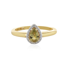 Anillo en oro con Tanzanita amarilla