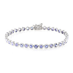 Brazalete en plata con Tanzanita