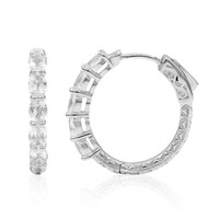 Pendientes en plata con Topacio blanco