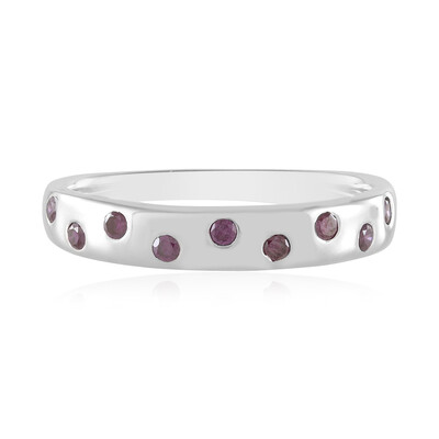 Anillo en plata con Diamante púrpura I2
