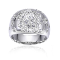 Anillo en plata con Topacio blanco