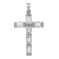 Colgante en plata con Topacio blanco