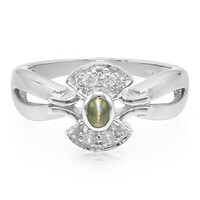 Anillo en plata con Alejandrita ojos de gato