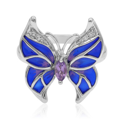 Anillo en plata con Amatista