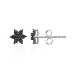 Pendientes en plata con Espinela negra