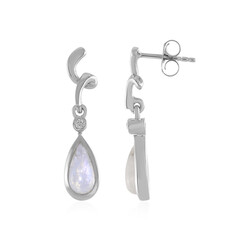 Pendientes en plata con Piedra de Luna arcoíris