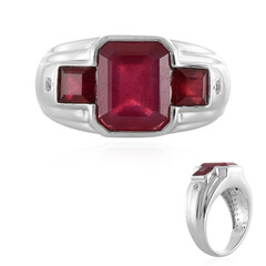 Anillo en plata con Rubí de Madagascar