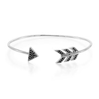 Brazalete en plata con Espinela negra