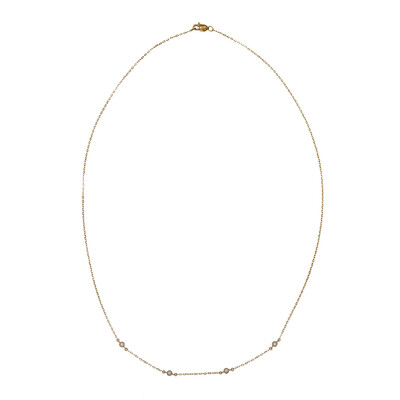 Collar en oro con Diamante limpio a lupa F (LUCENT DIAMONDS)