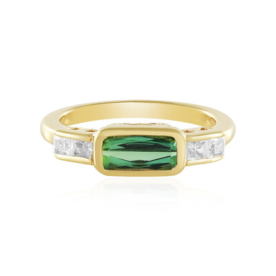 Anillo en plata con Turmalina verde Benedito (Adela Silber)