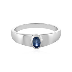 Anillo en plata con Zafiro azul