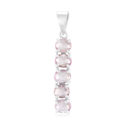 Colgante en plata con Zafiro de Ceilán rosa