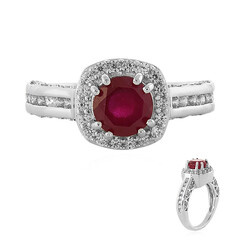 Anillo en plata con Rubí de Madagascar