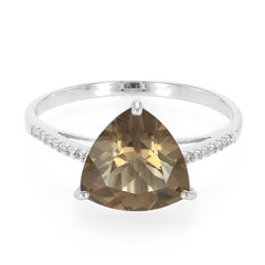 Anillo en plata con Cuarzo ahumado