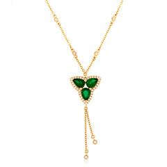 Collar en oro con Esmeralda Colombiana de Muzo (de Melo)