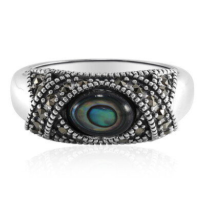 Anillo en plata con Concha de Abalone