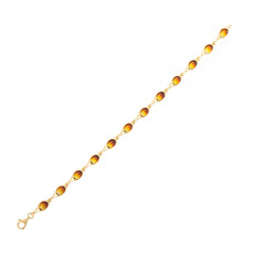 Brazalete en plata con Ámbar báltico