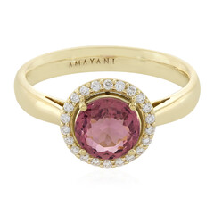 Anillo en oro con Turmalina neón de Brasil (AMAYANI)