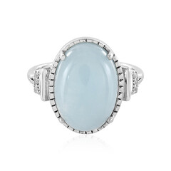Anillo en plata con Aguamarina