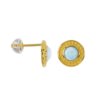 Pendientes en plata con Larimar