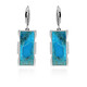 Pendientes en plata con Turquesa azul del Mohave Kingman (Faszination Türkis)
