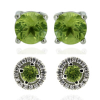 Pendientes en plata con Peridoto