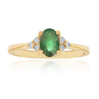 Anillo en oro con Esmeralda de Zambia AAA