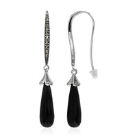 Pendientes en plata con Ágata negro (Annette classic)