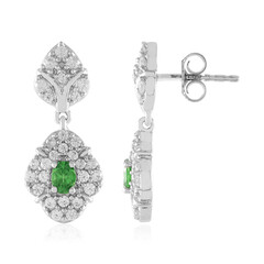 Pendientes en plata con Tsavorita de Tanzania