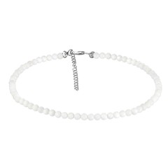 Collar en plata con Piedra de Luna arcoíris