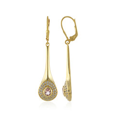 Pendientes en plata con Morganita