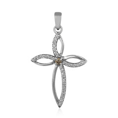 Colgante en plata con Diamante chocolate I2