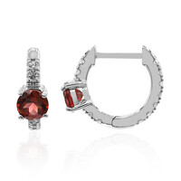 Pendientes en plata con Granate