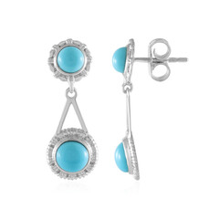 Pendientes en plata con Turquesa bella durmiente