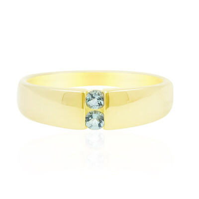 Anillo en oro con Turmalina nigeriana paraiba