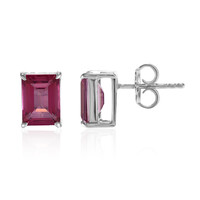 Pendientes en plata con Topacio rosa