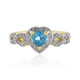 Anillo en plata con Topacio azul suizo (M de Luca)