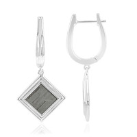 Pendientes en plata con Meteorito Aletai