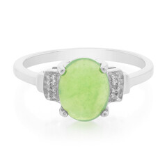 Anillo en plata con Crisoprasa imperial