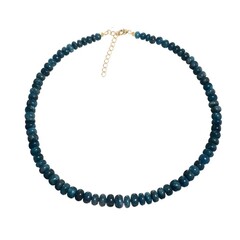 Collar en plata con Apatita azul neón