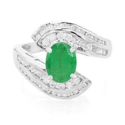Anillo en plata con Esmeralda de Bahía