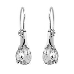 Pendientes en plata con Cuarzo blanco