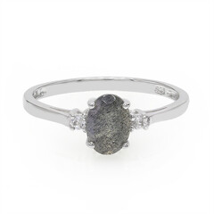 Anillo en plata con Labradorita