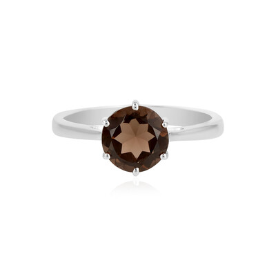 Anillo en plata con Cuarzo ahumado