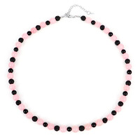 Collar en plata con Cuarzo rosa